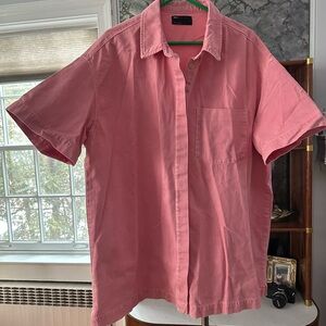 Pink Denim Oversized Shirt Dress 100% cotton